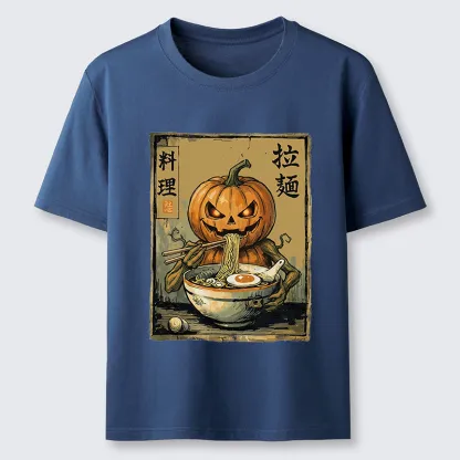 Tokyo-Tiger Pumpkin Eating Ramen Classic T-Shirt