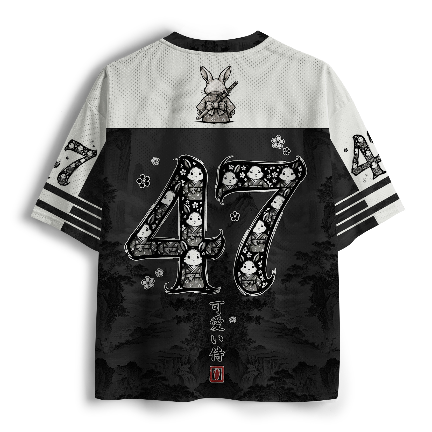 Tokyo-Tiger Ink Painting Samurai Rabbit Mesh Jersey
