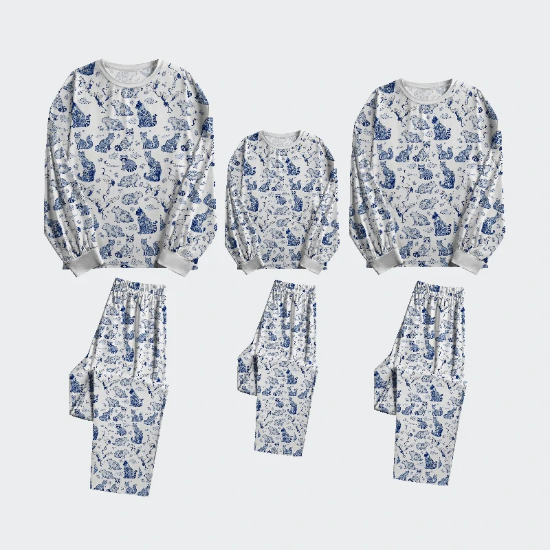 Tokyo-Tiger Floral Adorned Animals In Harmony Family Pajama Sets