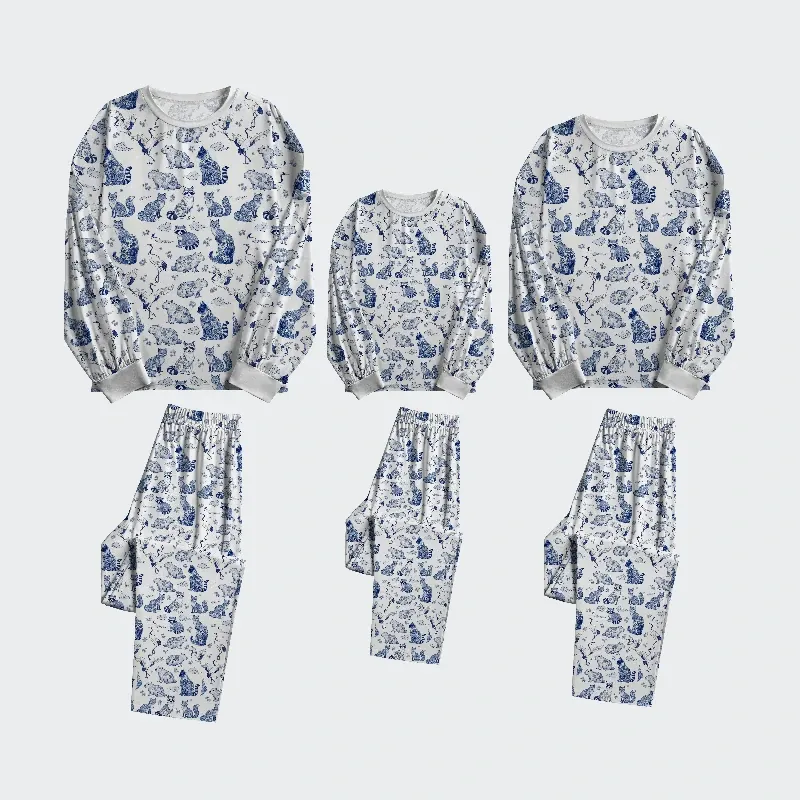 Tokyo-Tiger Floral Adorned Animals In Harmony Family Pajama Sets