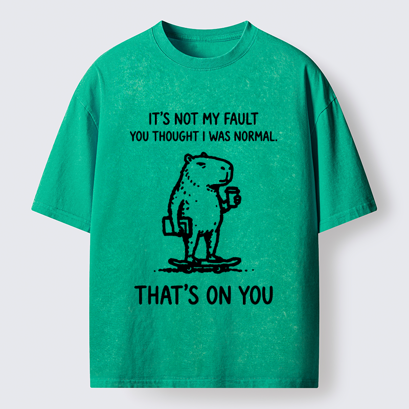 Tokyo-Tiger Funny Honest Skate Capybara Meme Washed T-Shirt
