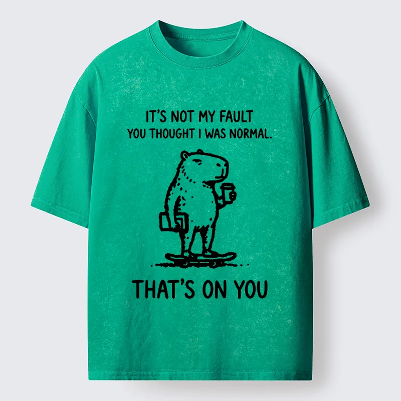 Tokyo-Tiger Funny Honest Skate Capybara Meme Washed T-Shirt