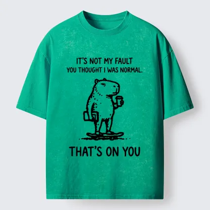 Tokyo-Tiger Funny Honest Skate Capybara Meme Washed T-Shirt