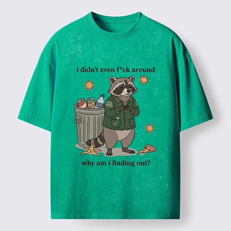 Tokyo-Tiger Funny Confused Raccoon Meme Washed T-Shirt