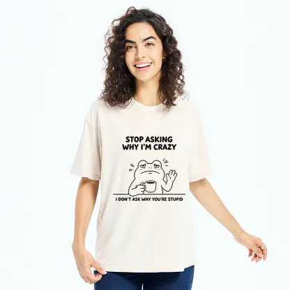 Tokyo-Tiger Mad Coffee Frog Meme Washed T-Shirt