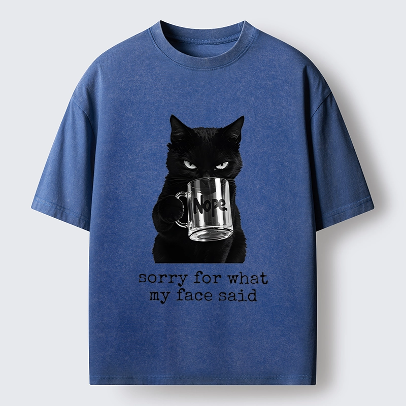 Tokyo‑Tiger Funny Sassy Cat Washed T‑Shirt