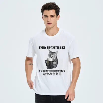 Tokyo-Tiger Chill Beer Cat Relax Graphic Classic T-Shirt