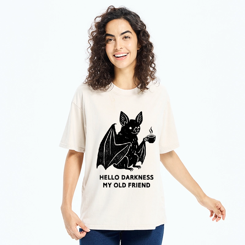 Tokyo‑Tiger Funny Coffee Bat Washed T‑Shirt