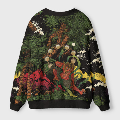 Tokyo-Tiger Japanese Yokai Ugly Cardigan Sweater