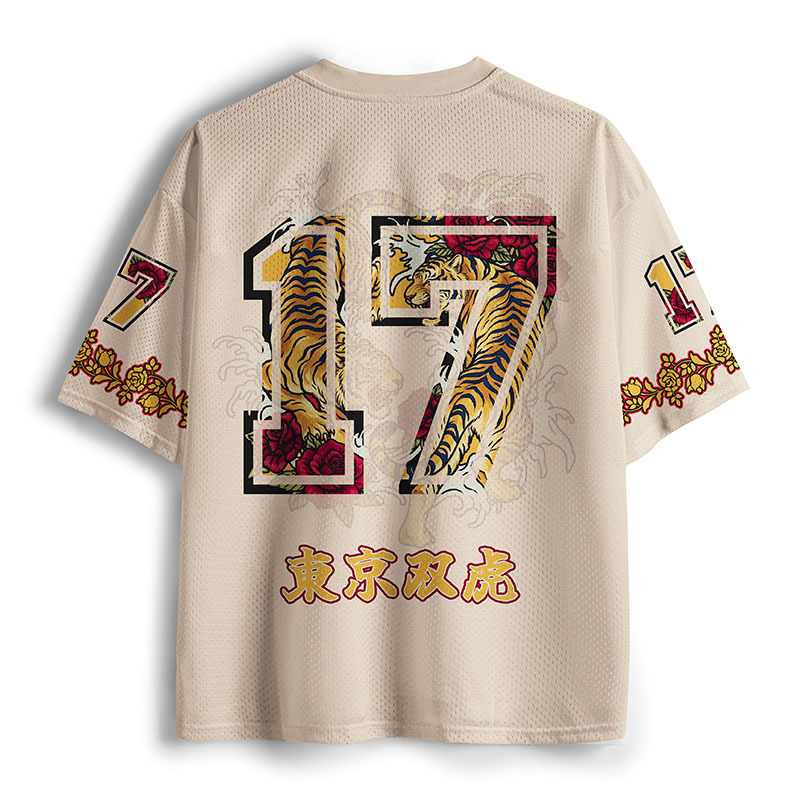 Tokyo-Tiger Twin Tigers And Red Roses Of Tokyo Mesh Jersey