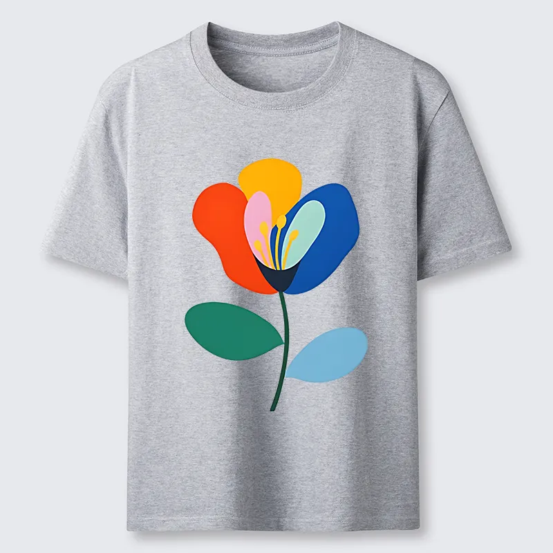 Tokyo-Tiger Retro Flower Print Classic T-Shirt