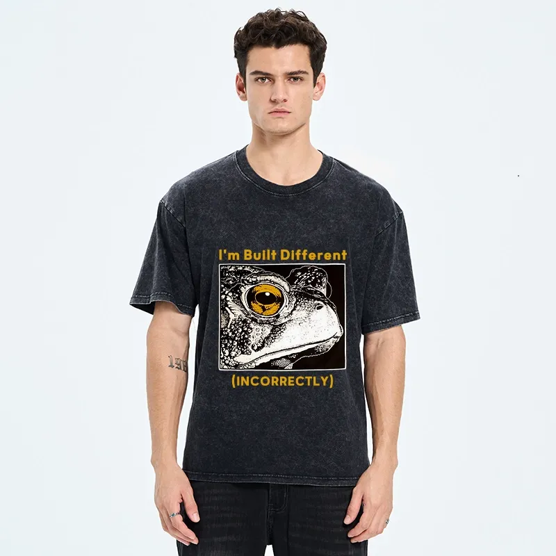 Tokyo-Tiger Unique Frog Has Special Built Style Washed T-Shirt