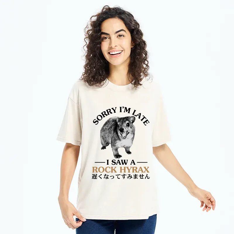 Tokyo-Tiger Rock Hyrax Japanese Washed T-Shirt