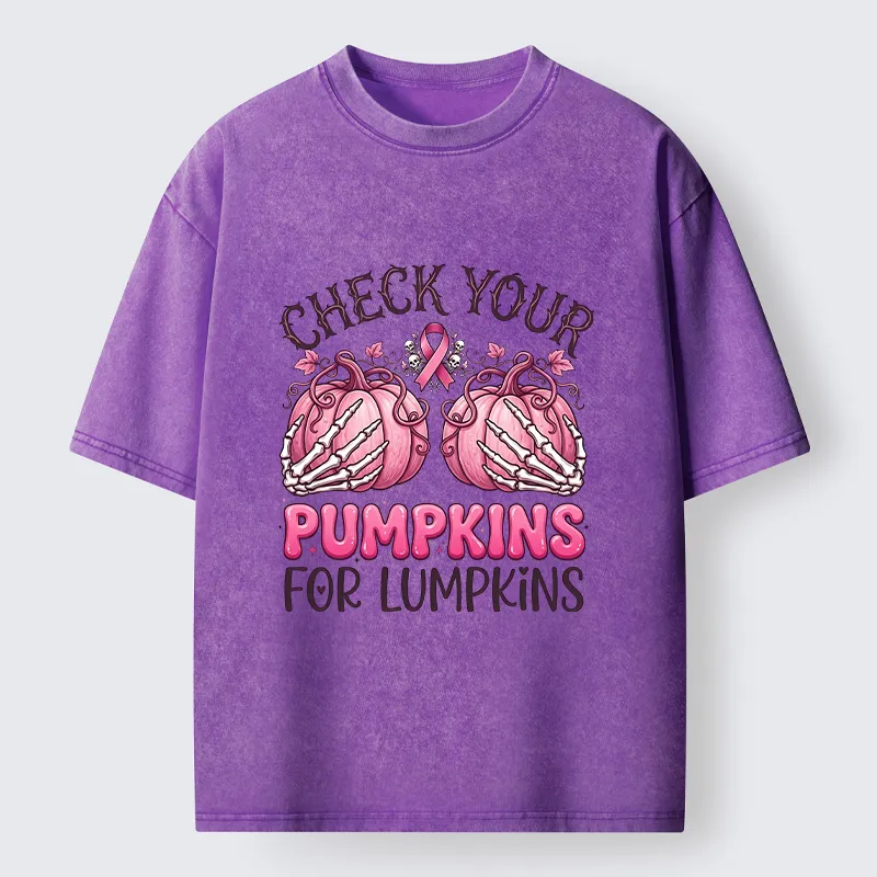 Tokyo-Tiger Halloween Pumpkin Breast Cancer Awareness Washed T-Shirt