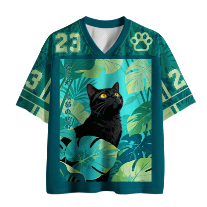 Tokyo-Tiger Black Cat Forest Mesh Jersey