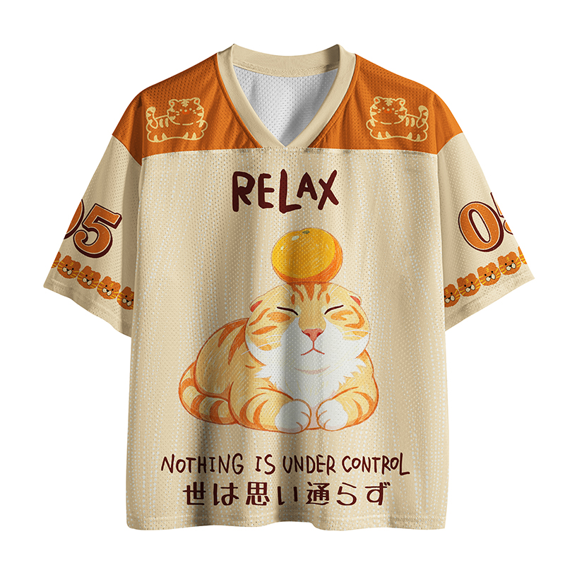 Tokyo-Tiger Meme Calm Big Cat Mesh Jersey