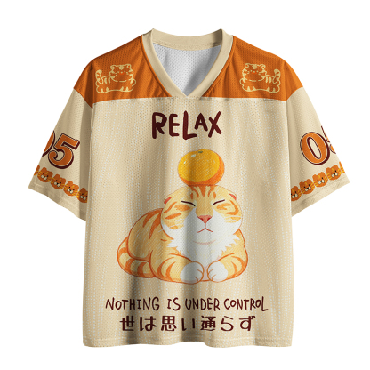 Tokyo-Tiger Meme Calm Big Cat Mesh Jersey