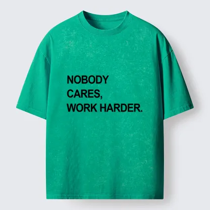 Tokyo-Tiger No Excuse Work Hard Meme Washed T-Shirt
