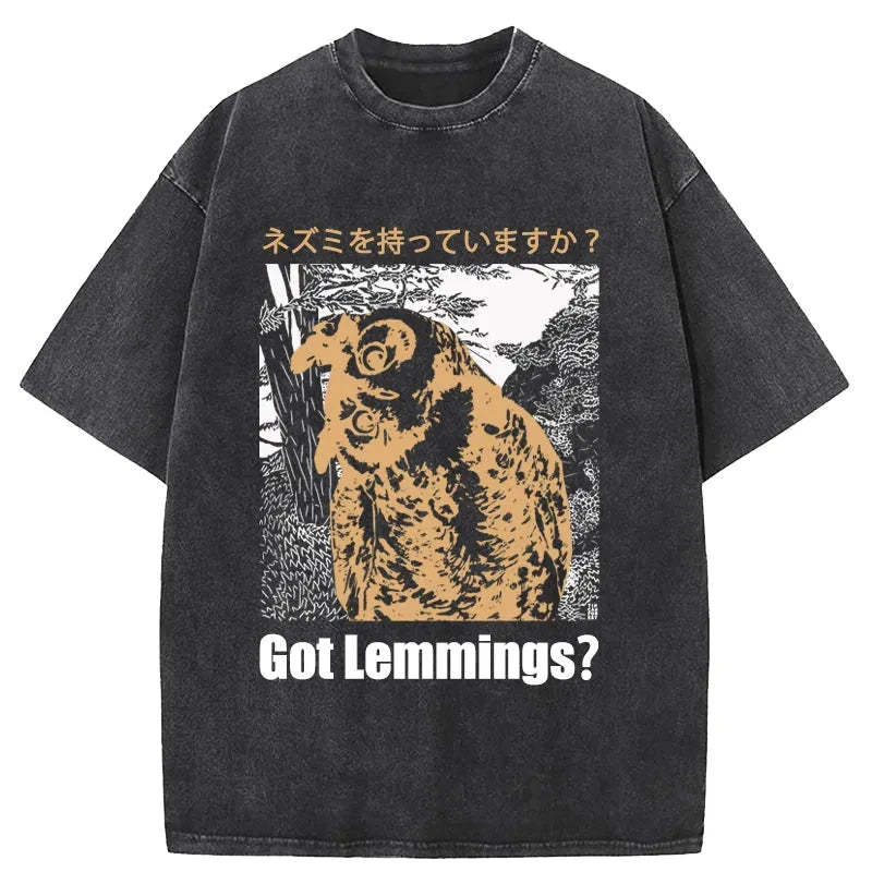 Tokyo-Tiger Do You Have Lemmings Japanese Washed T-Shirt
