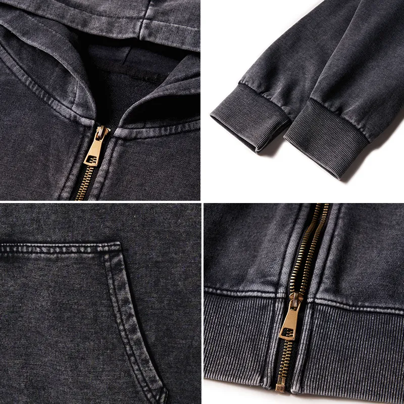 Tokyo-Tiger Osaka Japan Baseball Team Washed Zip Hoodie