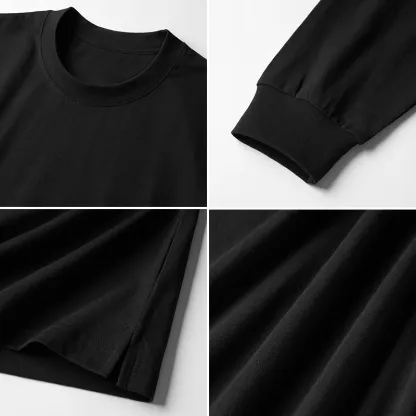 Tokyo-Tiger Tea Time With A Black Classic Long Sleeve T-Shirt