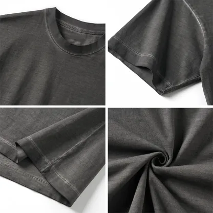 Tokyo-Tiger Hamster Eating Ramen Gradient Washed T-Shirt