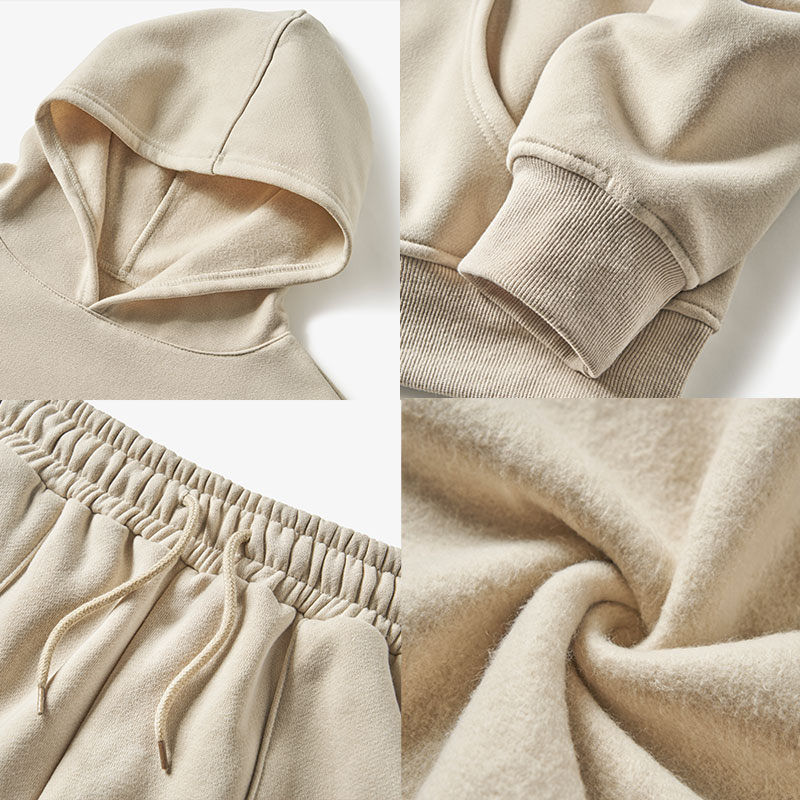 Tokyo-Tiger Woodcut Bunny Fleece Lined Hoodie Set