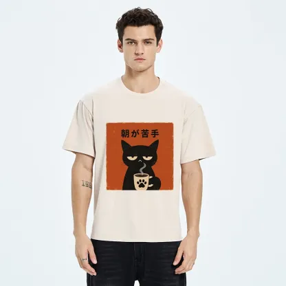 Tokyo-Tiger Morning Hates Me Too Cat Meme Washed T-Shirt