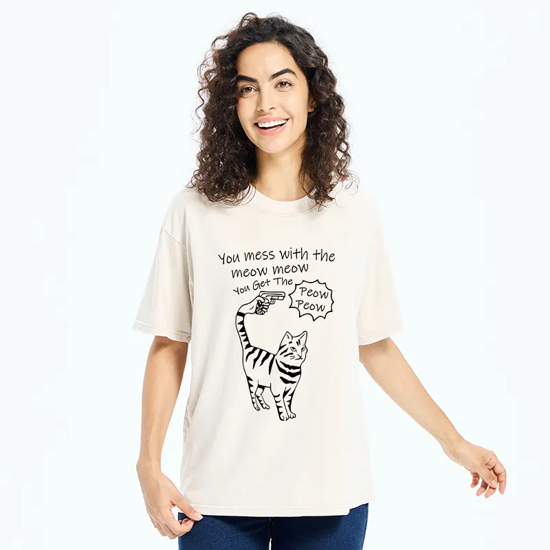 Tokyo-Tiger Waiting For Punishment From Cat Washed T-Shirt