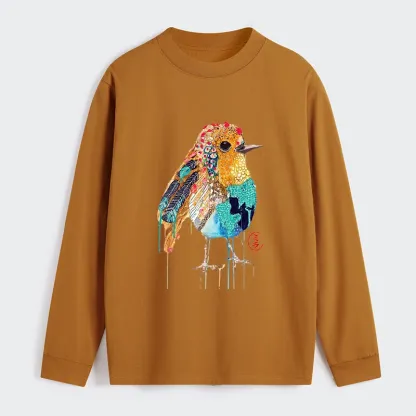 Tokyo‑Tiger Sparkly Wild Bird Classic Long Sleeve T-Shirt