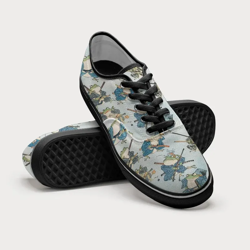 Tokyo-Tiger Frog Samurai Canvas Shoes