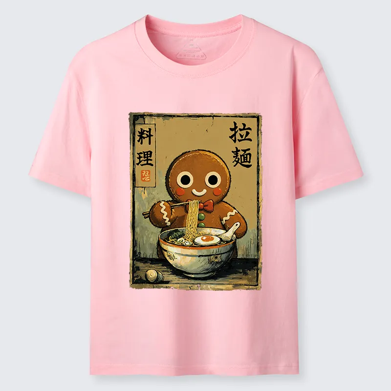 Tokyo-Tiger Funny Gingerbread Eating Ramen Classic T-Shirt