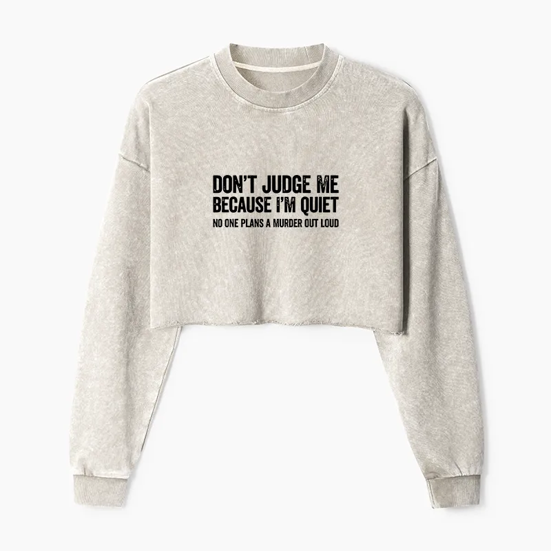 Tokyo-Tiger Sarcastic Funny Quote Washed Crop Sweatshirt
