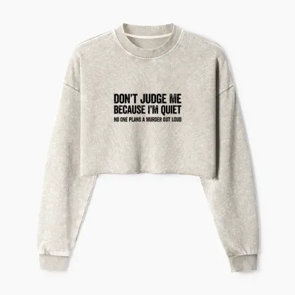 Tokyo-Tiger Sarcastic Funny Quote Washed Crop Sweatshirt