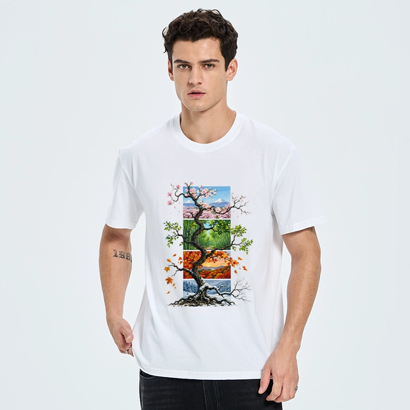 Tokyo-Tiger Nature Four Seasons Tree Art Classic T-Shirt