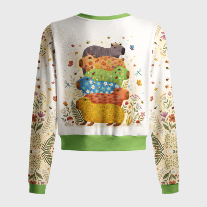Tokyo-Tiger Colorful Capybaras Women's Lightweight Cardigan