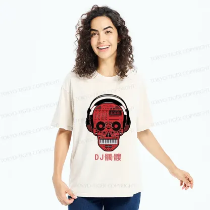 Tokyo-Tiger DJ Skull Washed T-Shirt