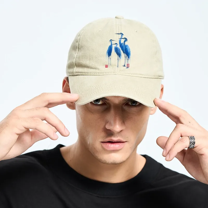 Tokyo-Tiger Flocks Of Great Blue Herons Washed Cap