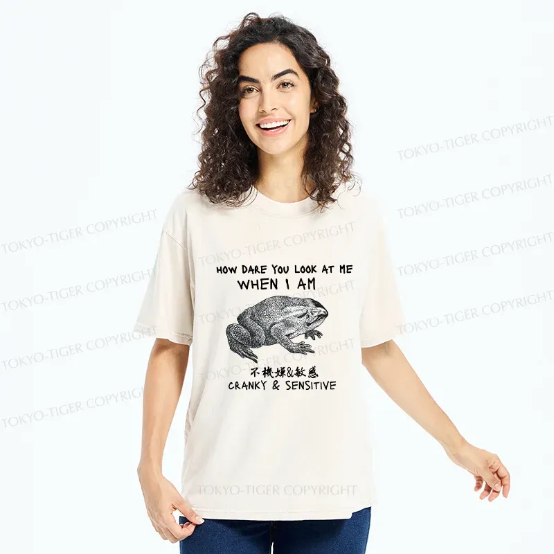 Tokyo-Tiger Frog That Can't Look Straight Washed T-Shirt
