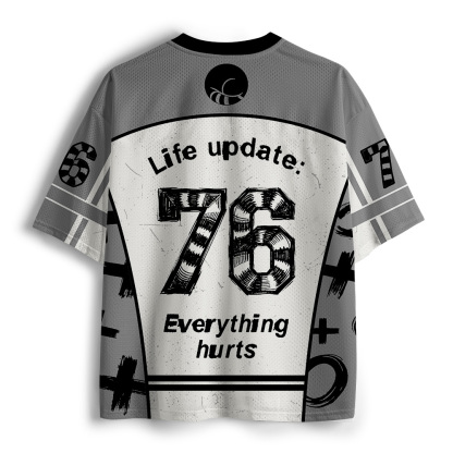 Tokyo-Tiger Tired Raccoon Life Update Mesh Jersey