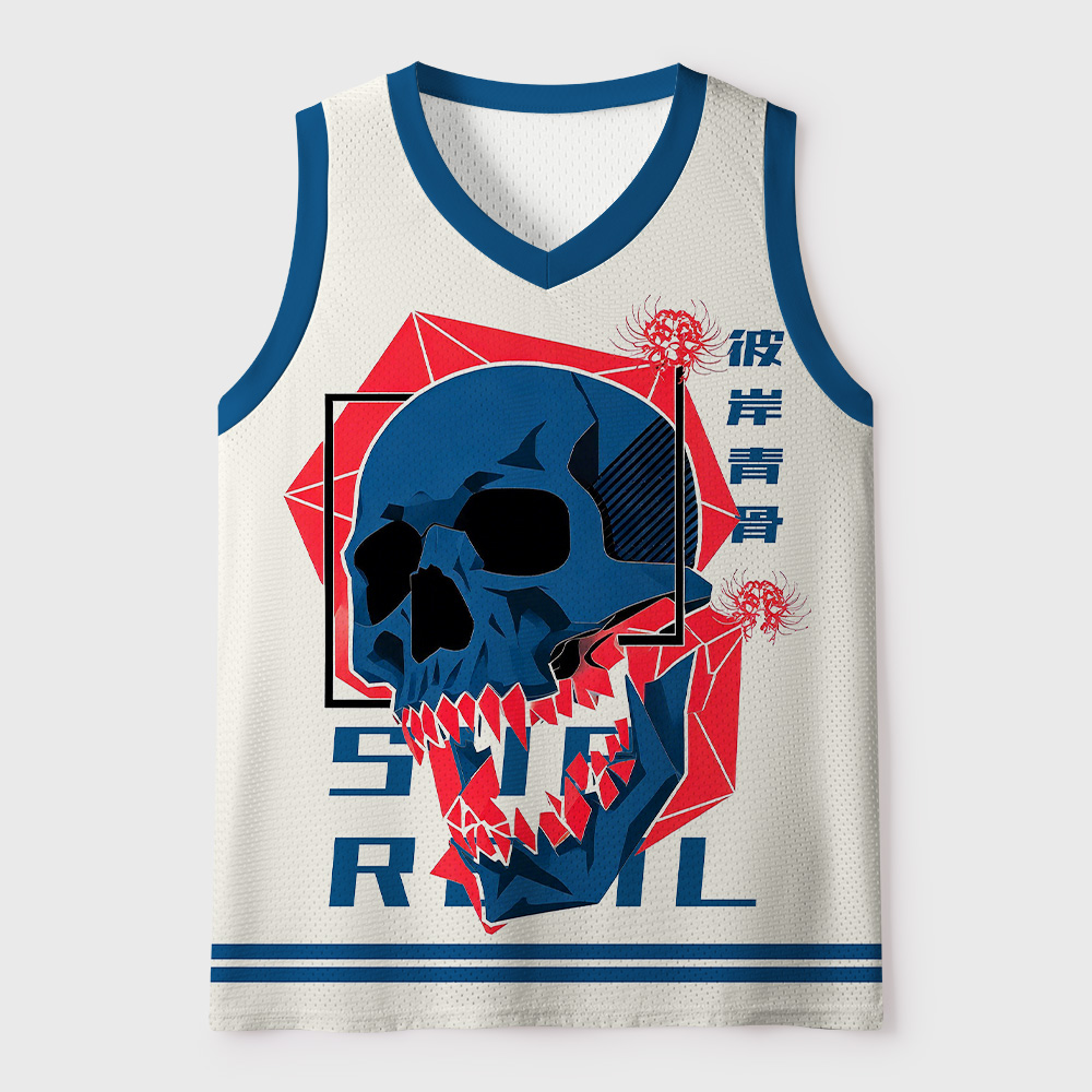 Tokyo-Tiger Equinox Flower Skull Mesh Tank Top