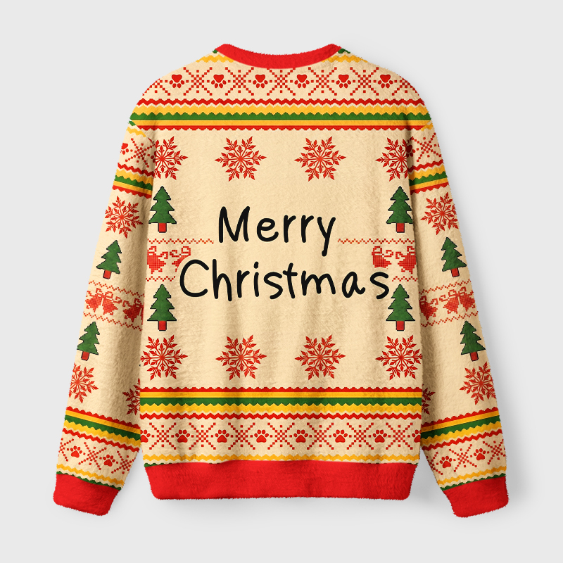 Tokyo-Tiger It's Fine I'm Fine Everything Is Fine Meme Cat Fuzzy Christmas Ugly Sweatshirt