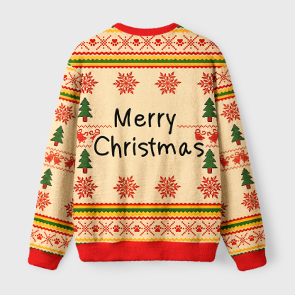 Tokyo-Tiger It's Fine I'm Fine Everything Is Fine Meme Cat Fuzzy Christmas Ugly Sweatshirt
