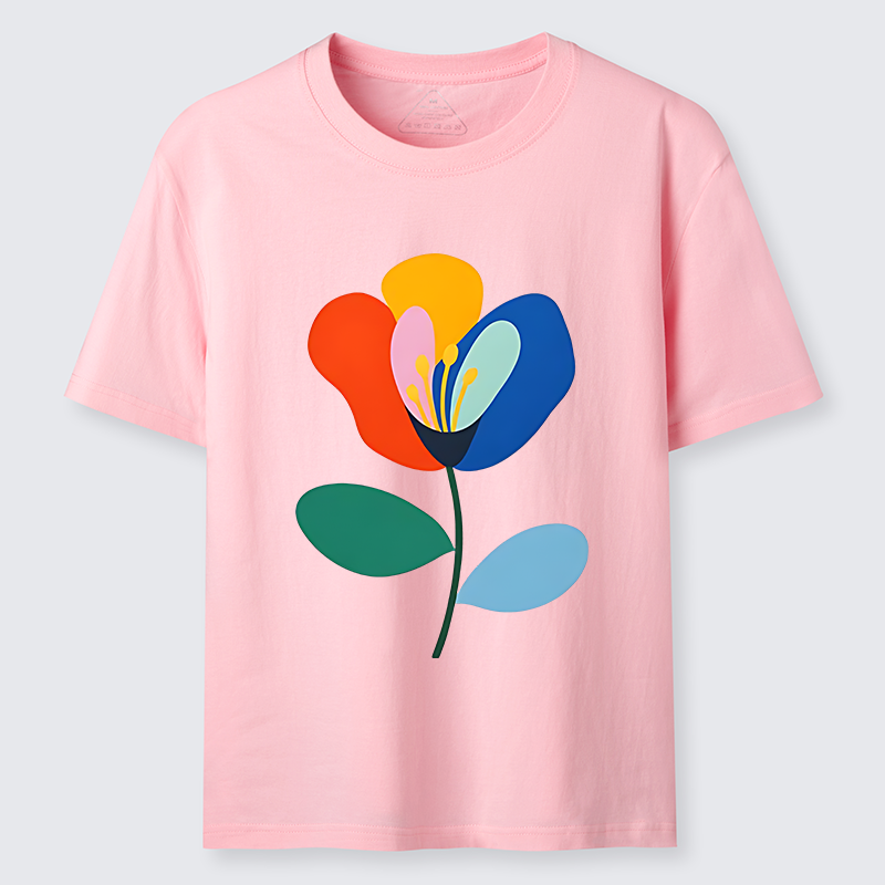 Tokyo-Tiger Retro Flower Print Classic T-Shirt