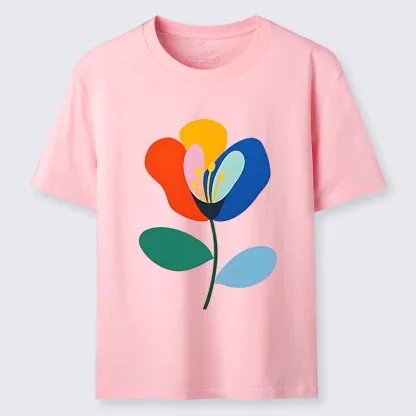 Tokyo-Tiger Retro Flower Print Classic T-Shirt