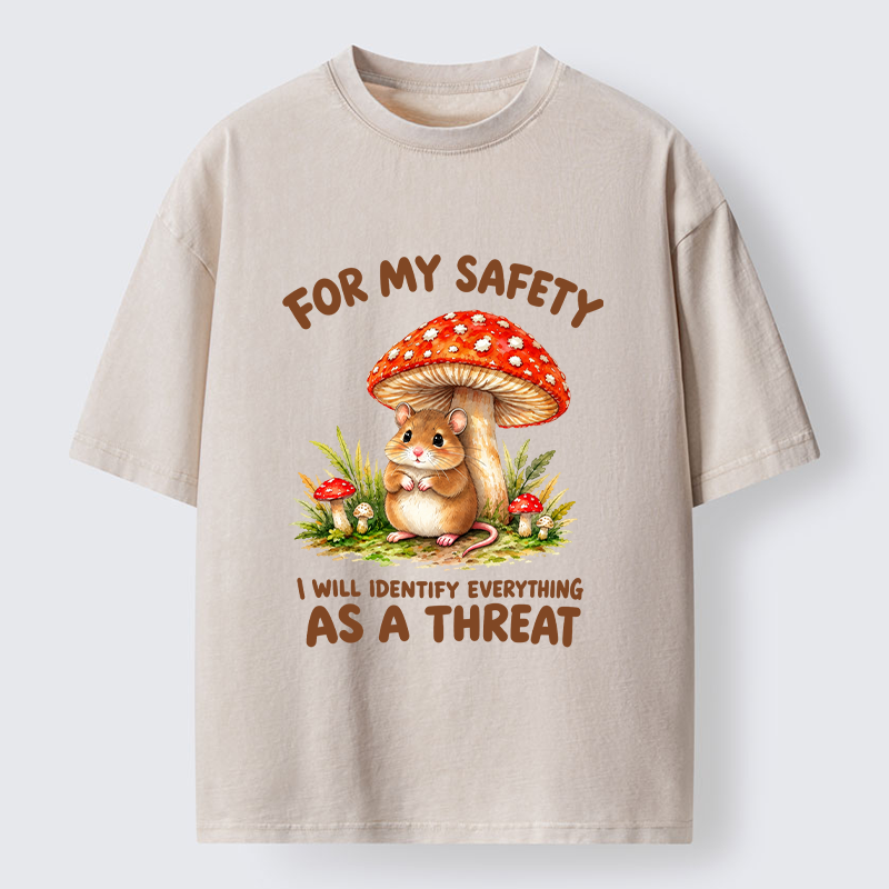 Tokyo-Tiger Wary Little Forest Mouse Meme Washed T-Shirt