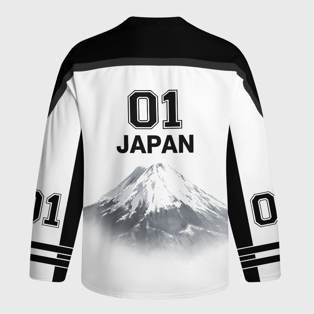 Tokyo-Tiger Funny Invincible Japanese Kanji Long-Sleeve Hockey Jersey