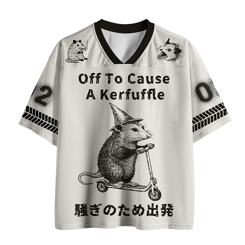 Tokyo-Tiger Opossum Meme With Witch Hat Mesh Jersey