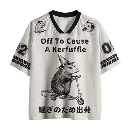 Tokyo-Tiger Opossum Meme With Witch Hat Mesh Jersey