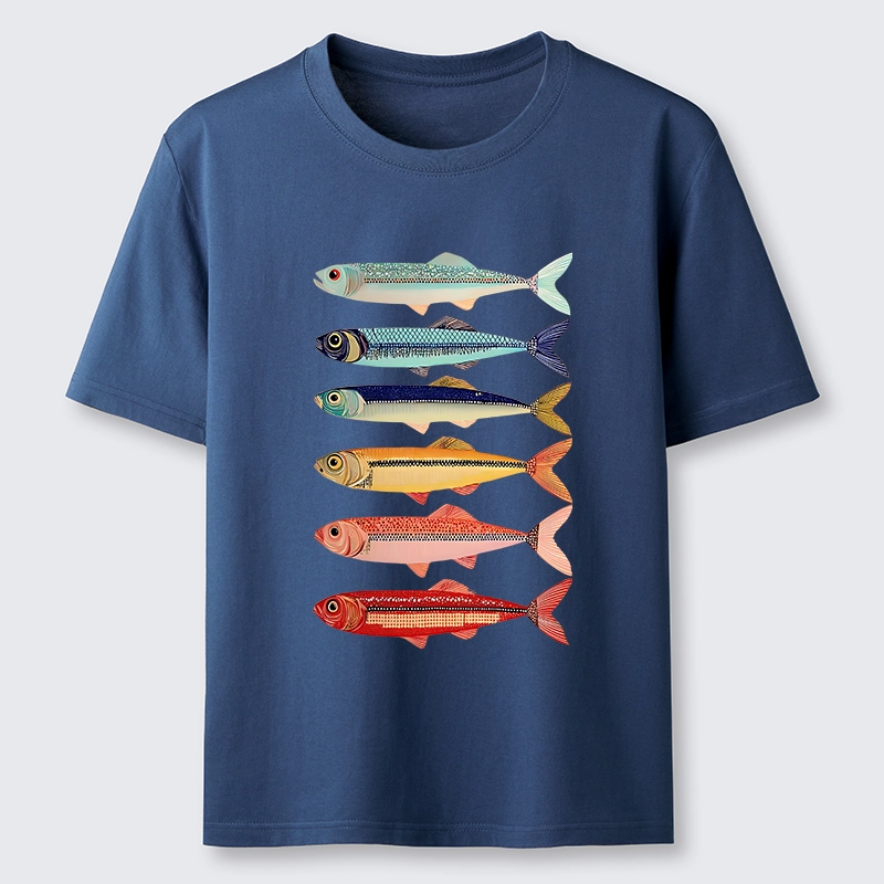 Tokyo-Tiger Colorful Fish Stack Classic T-Shirt